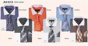 img 1 attached to 👔 Fortino Polka Dot Pattern Men's Clothing and Shirts: Stylish Design, Sizes 18-35