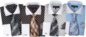 img 2 attached to 👔 Fortino Polka Dot Pattern Men's Clothing and Shirts: Stylish Design, Sizes 18-35