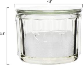 img 2 attached to 🧂 Clear Salt Glass by Creative Co-op - 4.5"L x 4.5"W x 3.5"H