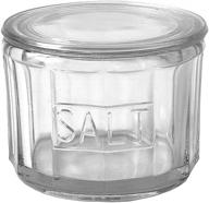 🧂 clear salt glass by creative co-op - 4.5"l x 4.5"w x 3.5"h logo