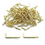 idealsv 1-1/4 inch 1 shape screw hooks l shape hooks 7 shape right angle medal hooks gold (50 pack) logo