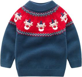 img 4 attached to 👕 Cozy Knit: LeeXiang Toddler Boys Pullover Sweaters for Warm Winter Style