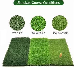 img 3 attached to 🏌️ Nicheo 17'' x 26'' Premium Turf Golf Hitting Mat - Portable and Foldable Practice Mat for Driving and Chipping - Indoor & Outdoor Use