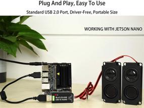img 1 attached to 🔌 Compact USB to Audio Adapter: External Stereo Sound Card Converter with 8Ω 5W Speaker for Raspberry Pi/Jetson Nano, Win7/8/8.1/10, Mac, Linux, Android - USB 2.0 Port, Driver-Free, Plug and Play