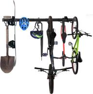 🚲 adjustable wall mount bike storage rack – organizational tools and bike hanger for home and garage – holds up to 4 bicycles (8 hooks, 46 inches) logo