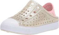 skechers girls water champagne little girls' shoes for athletic logo