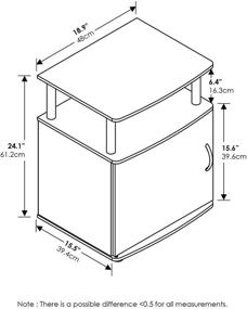 img 3 attached to 🔳 FURINNO Jaya Black Wood End Table - Enhancing SEO