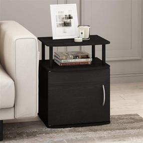 img 2 attached to 🔳 FURINNO Jaya Black Wood End Table - Enhancing SEO