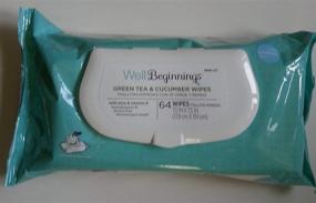 img 1 attached to 🌿 Well Beginnings Organic Green Tea and Cucumber Baby Wipes - 64 Count