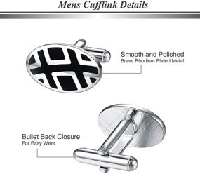 img 1 attached to 💼 Enhance Your Style with BodyJ4You Silvertone Elegant Cufflinks - A Perfect Accessory