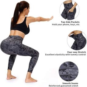 img 1 attached to 🩲 Premium Ponamfo Yoga Pants: High Waisted Workout Leggings for Women with Tummy Control and Pockets