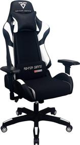 img 4 attached to 🎮 Raynor Gaming Energy Pro Series Ergonomic Gaming Chair with Outlast Technology – High-Back Racing Style, Height Adjustable, 4D Armrests – Mesh and PU Leather, Lumbar Support Cushion, Headrest Pillow – White