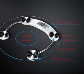 img 1 attached to 🔘 Black-Max 400lbs Capacity White Body Weight Scale: Round, Disc Model, Accurate Digital Slim Personal Weighing Scale Analysis