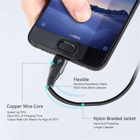 img 2 attached to ⚡ High-Speed Charger Charging Cable for Samsung Galaxy Note9, S20Plus, S20Ultra, Note 10, 9, 8 Plus, S10, S10E, A20S, M20, M30, A71, M30S and More - USB Type C Fast Charge Cord Wire (3FT, 6FT, 10FT)