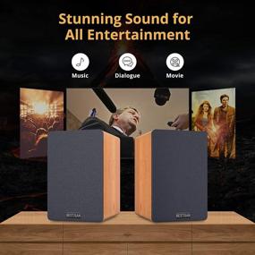 img 1 attached to 🔊 Wireless Powered Bookshelf Speakers with Bluetooth, Optical Input, Remote Control, and 3 Equalizer Modes - BESTISAN
