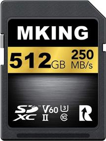 img 4 attached to 💾 512GB V60 SD UHS-II Memory Card by MKING Digital - Up to 250 MB/s Read Speed and 130MB/s Write Speed, Perfect for Professional Vloggers, Filmmakers, Photographers & Content Curators