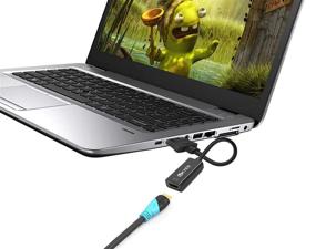 img 1 attached to 🔌 2-Портовый адаптер DisplayPort в HDMI - преобразователь - мужской к женскому 1080P - совместим с ПК, монитором, проектором, ЖК-телевизором - черный