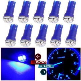 img 4 attached to 🔵 Enhance Your Dashboard with 10 Pack T5 73 Wedge Blue LED Instrument Gauge Dash Light Bulbs