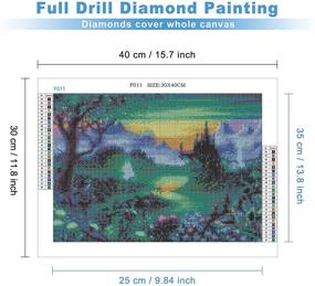 img 3 attached to Украсьте свой дом с MXJSUA DIY 5D Diamond Painting Full Square Drill Kits - Разноцветное искусство с кристаллами для потрясающего украшения стен, размером 12x16 дюймов.