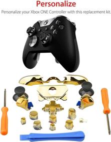 img 3 attached to Full Set ABXY Dpad Triggers Buttons Kits Controller Mod L1 R1 L2 R2 - Replacement Parts for Xbox One Elite XboxOne Elite (Gold)