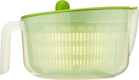 img 2 attached to 🥗 Efficient GoodCook BPA-Free Plastic 5-Qt. Deluxe Salad Spinner with Rotary Turn Knob: A Must-Have for Fresh Salad Lovers!