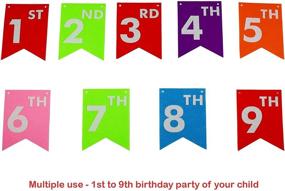 img 3 attached to Гирлянды для декора на день рождения от DVN Products: Празднуйте 9 лет с 6 шариками из бумажной ткани!