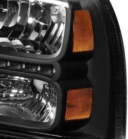 img 2 attached to Замена фар с светодиодными лампами DNA Motoring Black Amber для F250 F350 F450 F550 SD 05-07