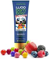 🍓 woobamboo bubble berry kids fluoride-free toothpaste - 4 oz | naturally flavored logo