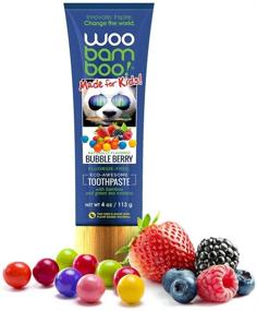 img 1 attached to 🍓 Детская зубная паста Woobamboo Bubble Berry без фтора - 4 унции | Натуральный вкус