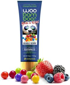 img 1 attached to 🍓 Woobamboo Bubble Berry Kids Fluoride-Free Toothpaste - 4 Oz | Naturally Flavored