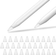 yinva 30 pcs cover compatible with apple pencil tip silicone nib cap accessories for apple pencil 1 and apple pencil 2 gen(white) logo