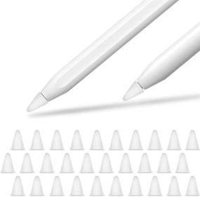 img 4 attached to YINVA 30 PCS Cover Compatible With Apple Pencil Tip Silicone Nib Cap Accessories For Apple Pencil 1 And Apple Pencil 2 Gen(White)