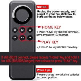 img 1 attached to 🔥 Amtone CV98LM Replacement Remote Control Compatible with Amazon Fire TV Stick and Fire TV Box - Voice Function Excluded