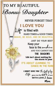 img 4 attached to 🌻 Meaningful Tarsus Daughter Gifts from Mom: Adjustable Dainty Sunflower Necklace with Poem Card