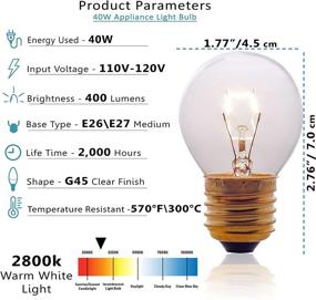 img 1 attached to 🔆 Enhanced Oven Light Bulbs for Refrigerators: Quality Incandescent Industrial Electrical Solution