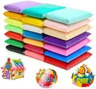 🎨 ультралегкая 24 цвета сушимая на воздухе глина для детей - безопасная, безвредная моделирующая глина для волшебной художественной мастерской пластилиновая игрушка. логотип