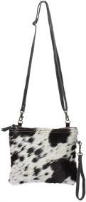 img 2 attached to Myra Bag S-1172 White and Black Cowhide Shade Bag