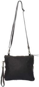 img 1 attached to Myra Bag S-1172 White and Black Cowhide Shade Bag