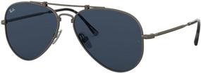 img 3 attached to Ray Ban Aviator Titanium Sunglasses Demigloss