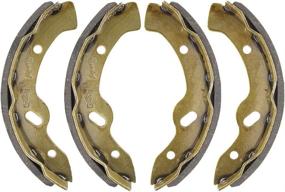 img 4 attached to 🔧 Enhanced Drive-up Brake Shoes Set for EZGO Medalist TXT 1997 and newer, Workhorse 1996 and newer, Yamaha G14-G22 1994-2006, Pack of 4