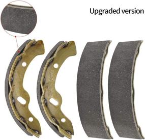 img 1 attached to 🔧 Enhanced Drive-up Brake Shoes Set for EZGO Medalist TXT 1997 and newer, Workhorse 1996 and newer, Yamaha G14-G22 1994-2006, Pack of 4