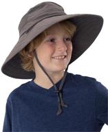 charcoal outdoor kid's booney hat by sun protection zone logo