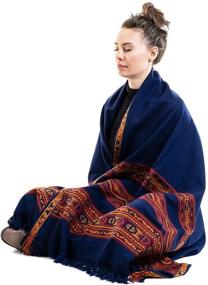 img 2 attached to 🙏 Embark on a Serene Journey with Meditation Om Shanti Crafts: Women's Prayer Accessories, Scarves & Wraps