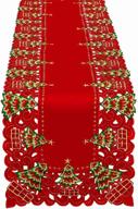 grelucgo embroidered christmas holiday rectangular: festive elegance for seasonal decor логотип