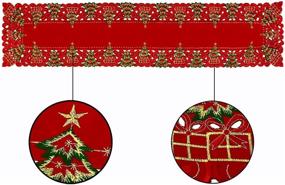 img 2 attached to GRELUCGO Embroidered Christmas Holiday Rectangular: Festive Elegance for Seasonal Decor