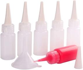 img 4 attached to 🎨 Falling in Art 1 oz. Needle Tip Squeeze Bottles with Funnel, 6-Pack: Precision Artistic Dispensing Tools