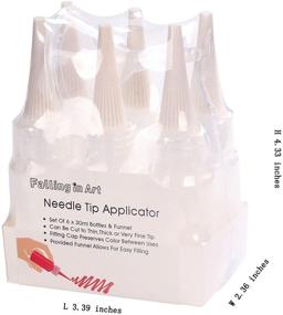 img 1 attached to 🎨 Falling in Art 1 oz. Needle Tip Squeeze Bottles with Funnel, 6-Pack: Precision Artistic Dispensing Tools