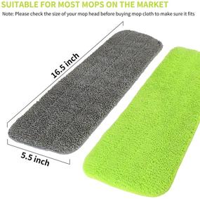 img 1 attached to 🧹 Microfiber Spray Mop Replacement Heads for Wet and Dry Floor Cleaning: 4 Pack, Washable, Reusable, Ideal for Hardwood, Tile, Parquet Floors (5.5x16.5 inches)