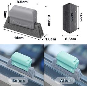 img 3 attached to 🪟 Efficient Window Groove Cleaning Brushes Set - 3 Pieces with Replaceable Brush Scouring Pads for Door, Window Slides, and Gaps