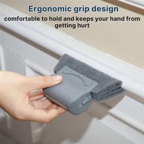 img 1 attached to 🪟 Efficient Window Groove Cleaning Brushes Set - 3 Pieces with Replaceable Brush Scouring Pads for Door, Window Slides, and Gaps